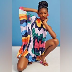 Hutch Printed Pleated Romper Anthropologie